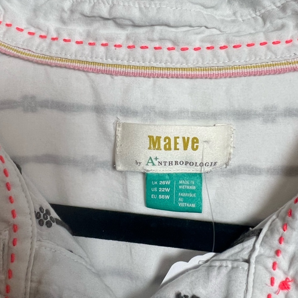 Anthropologie Maeve Long Sleeve Button Down Top (22W) - Picture 6 of 6